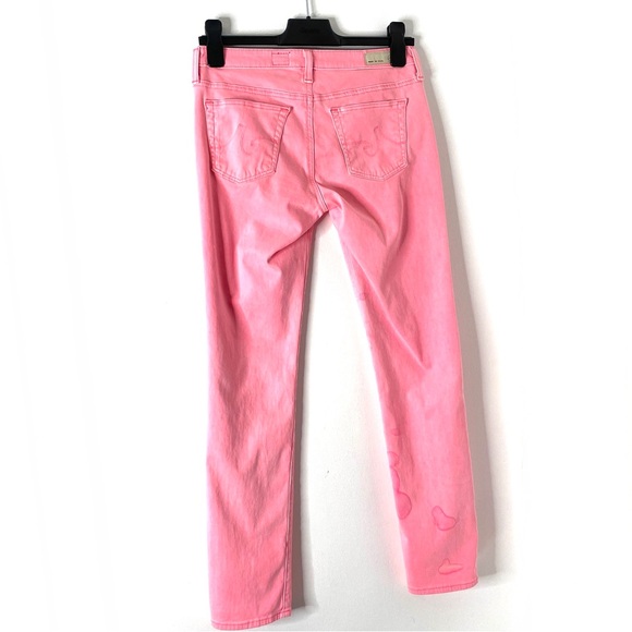 Ag Adriano Goldschmied The Stilt Cigarette Leg Pink Pants - Picture 5 of 9